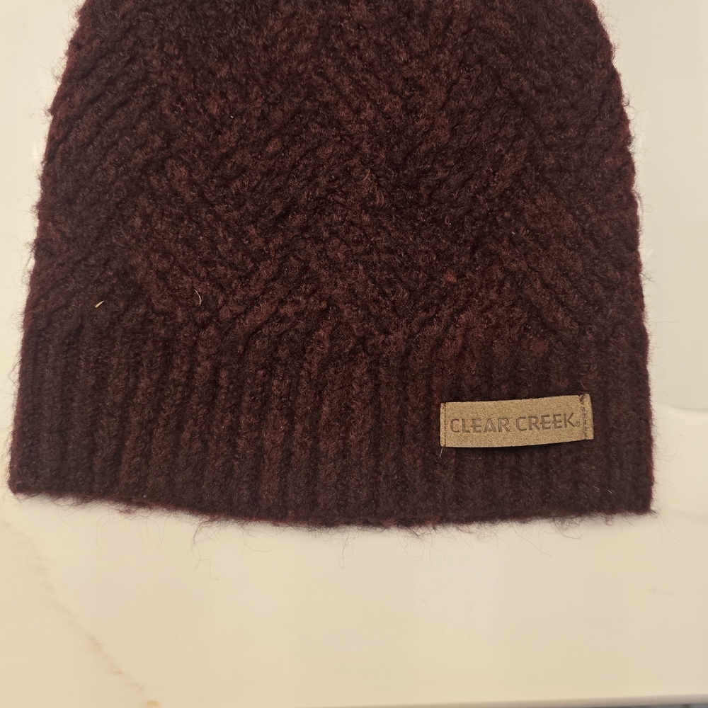 Clear Creek Burgundy Knit Beanie